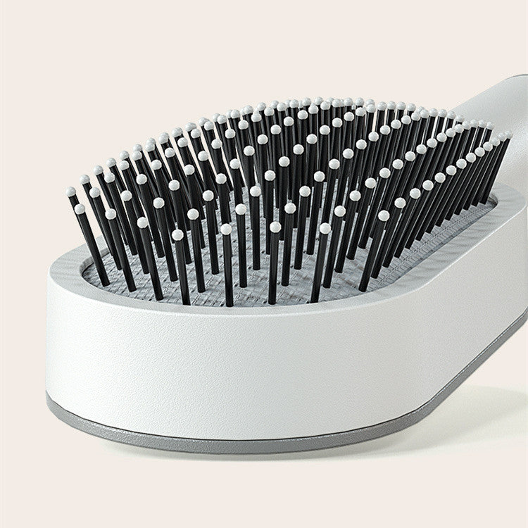 Self Cleaning Hair Brush For Women One-key Cleaning Hair Loss Airbag Massage Scalp Comb Anti-Static Hairbrush - Novair-product name