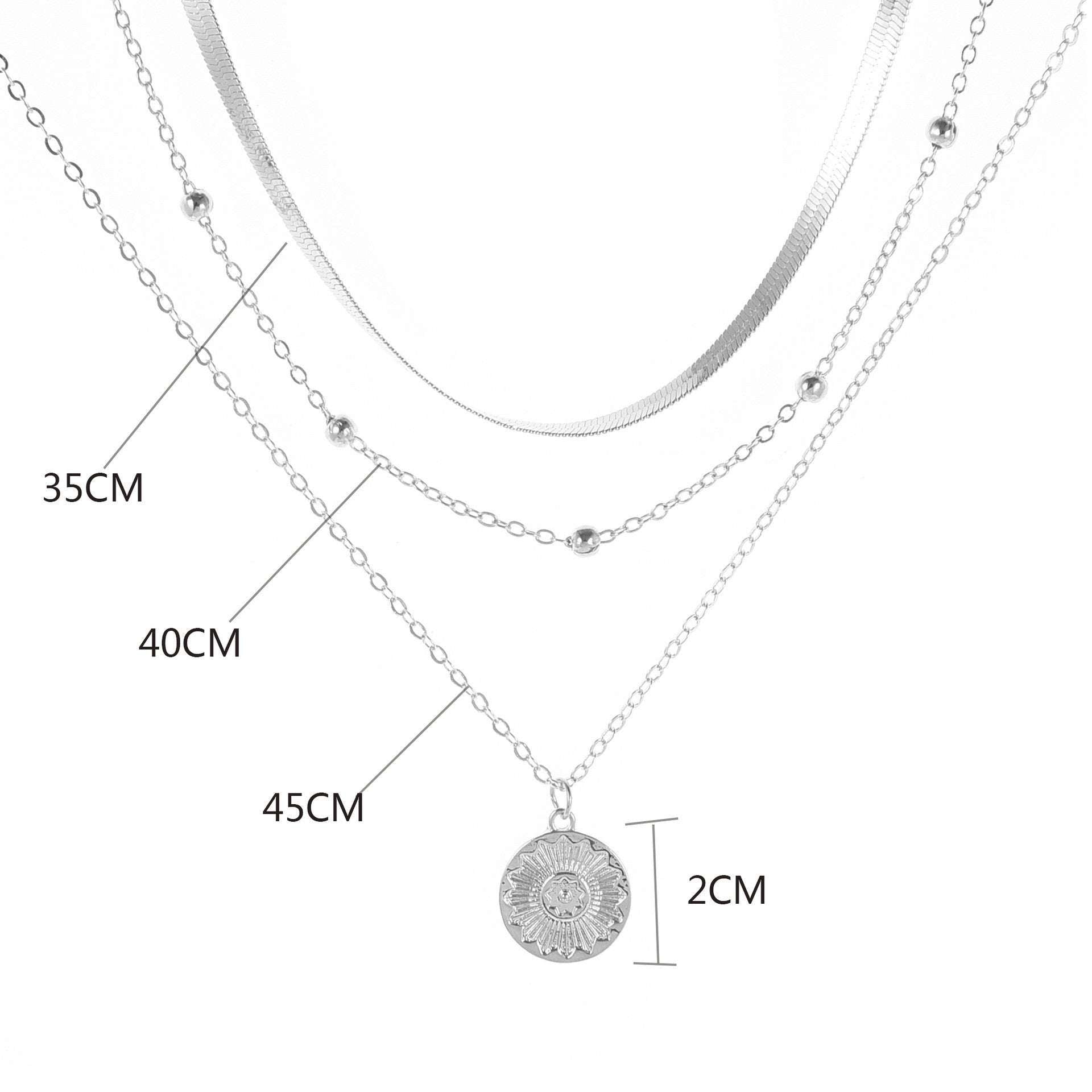 Women's Fashion Personalized Simple Multi-layer Lotus Pendant Necklace - Novair-product name