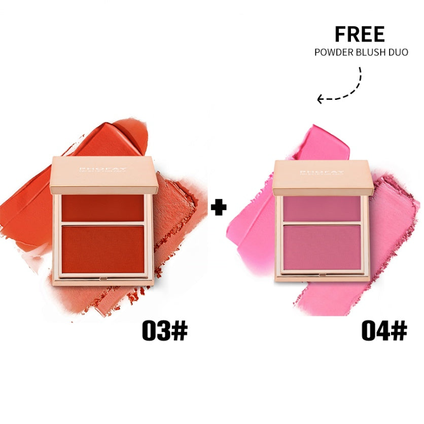 PHOFAY Double-Take Cream & Powder Blush Duo - Novair-product name