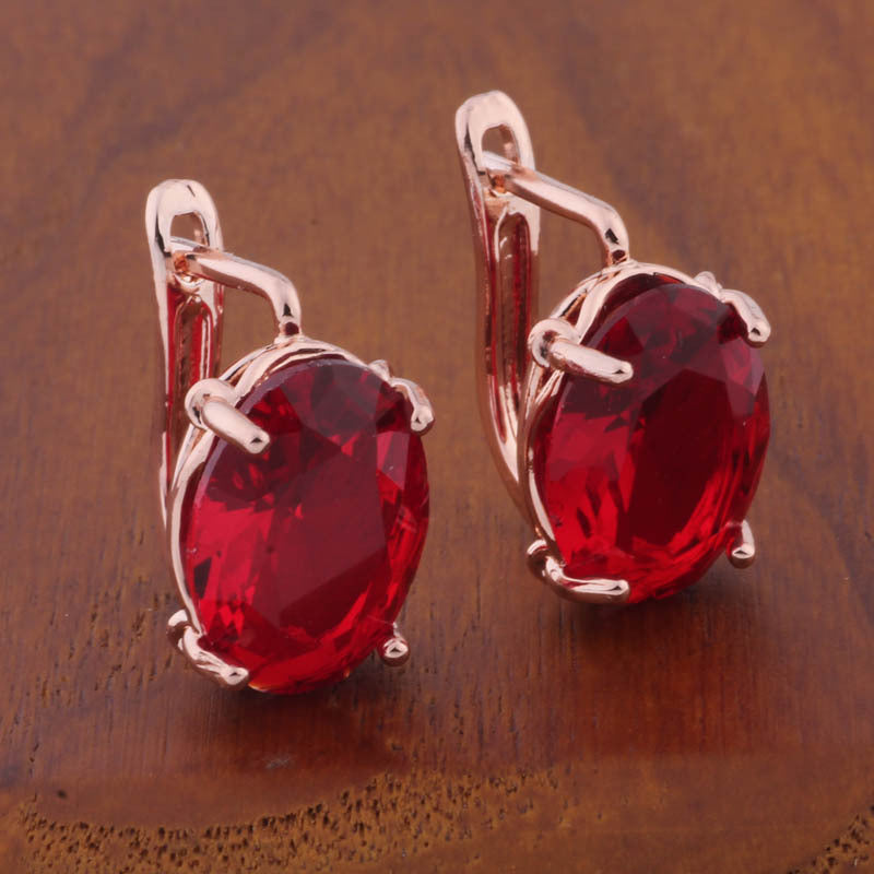 Romantic Retro 1014 Oval European And American Ear Clip - Novair-product name