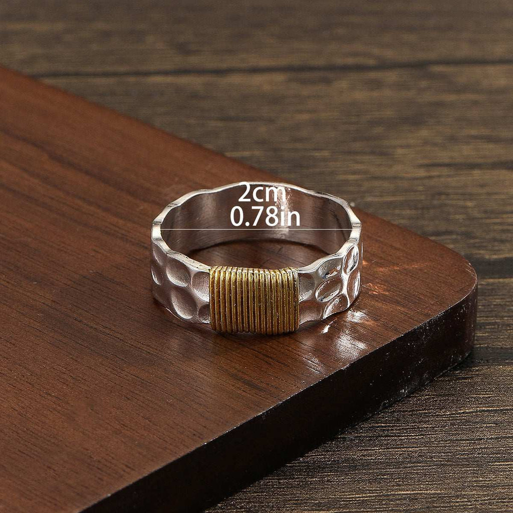 Geometric Simple Bracelet Wide Face Ring - Novair-product name