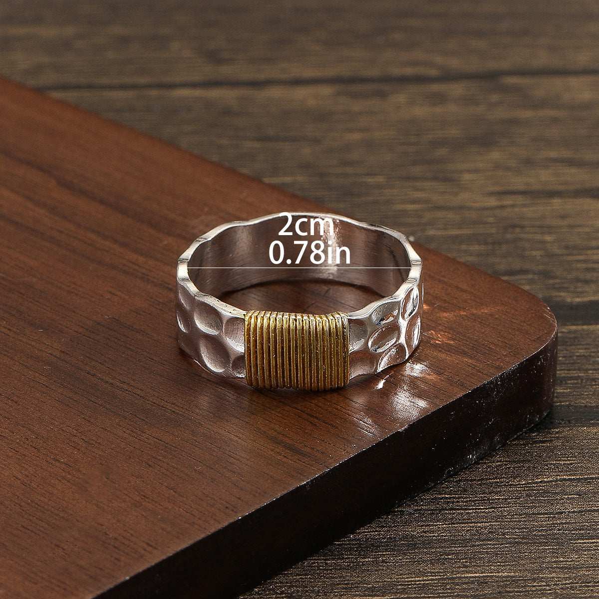 Geometric Simple Bracelet Wide Face Ring - Novair-product name