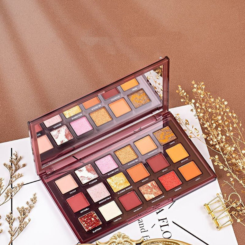 Makeup Palette 18 Color Eye Shadow Matte Bead Lazy Eye Shadow Palette - Novair-product name