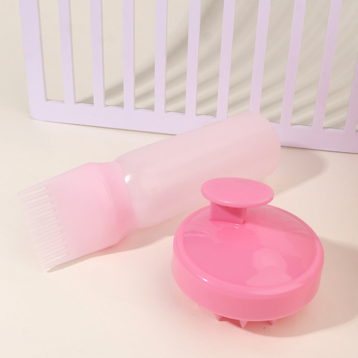 Hair Tools Shampoo Brush Shampoo Bottle Head Cleaning Massage Hair Care Set