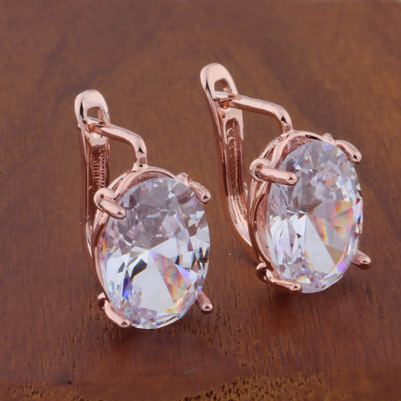 Romantic Retro 1014 Oval European And American Ear Clip - Novair-product name