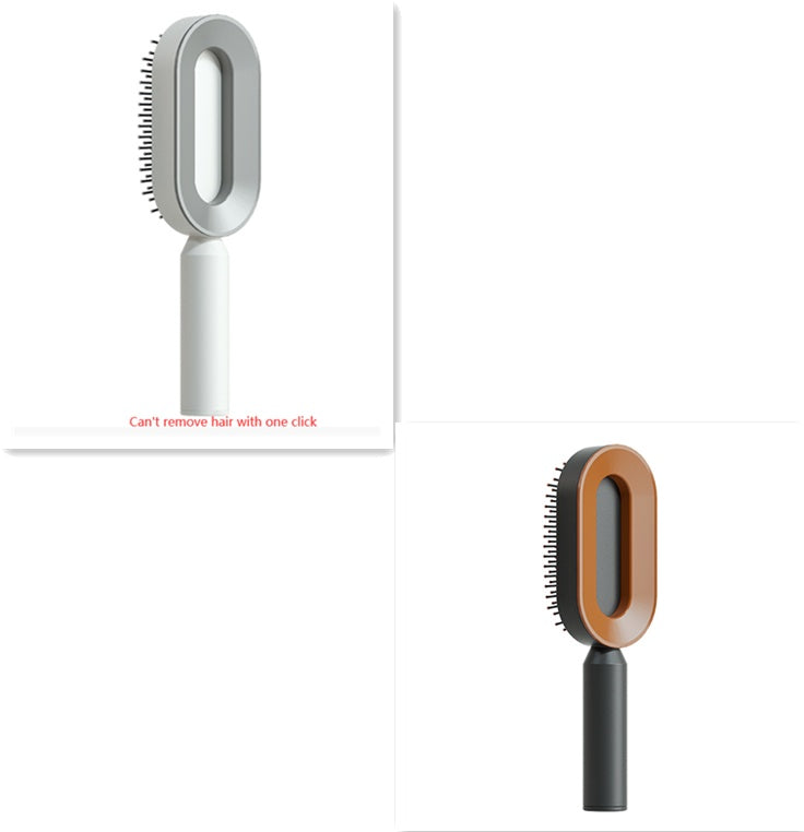 Self Cleaning Hair Brush for Women with One-Key Cleaning, Airbag Massage Scalp Comb, and Anti-Static Features