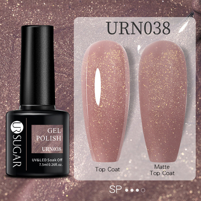 Black White Red Glitter Color Gel Nail Polish Matte - Novair-product name