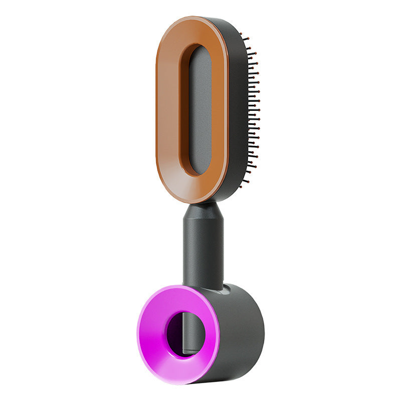 Self Cleaning Hair Brush For Women One-key Cleaning Hair Loss Airbag Massage Scalp Comb Anti-Static Hairbrush - Novair-product name