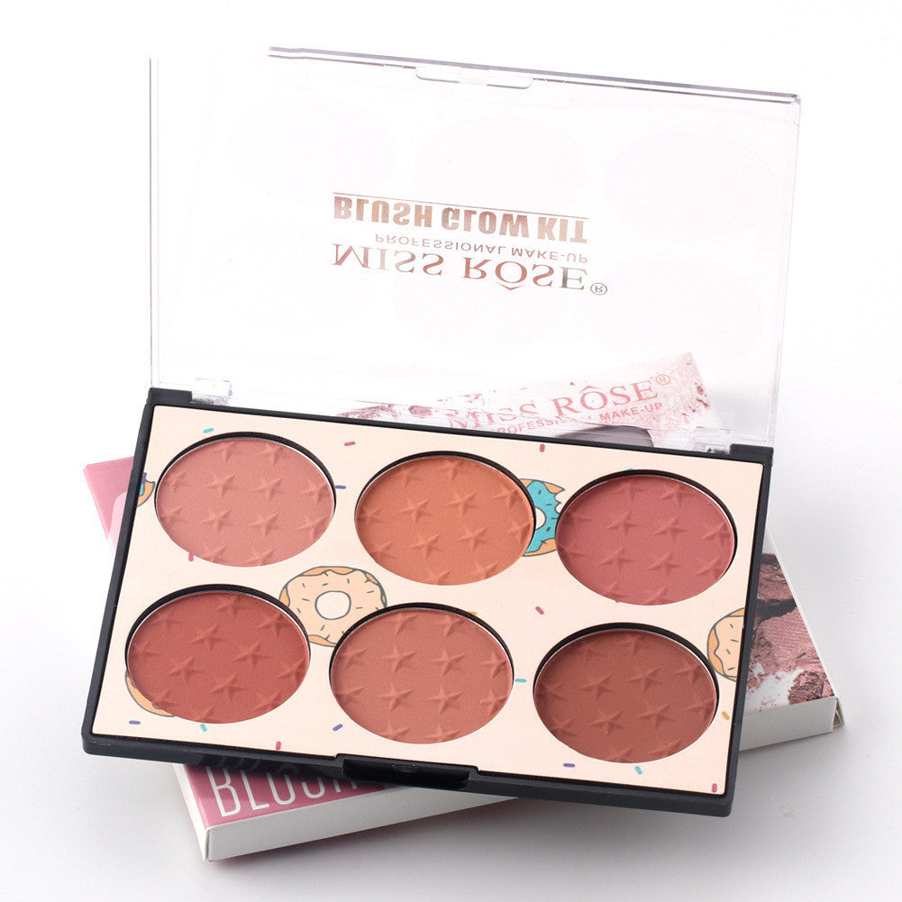 Six-color Blush Natural Skin-friendly Rouge Makeup - Novair-product name
