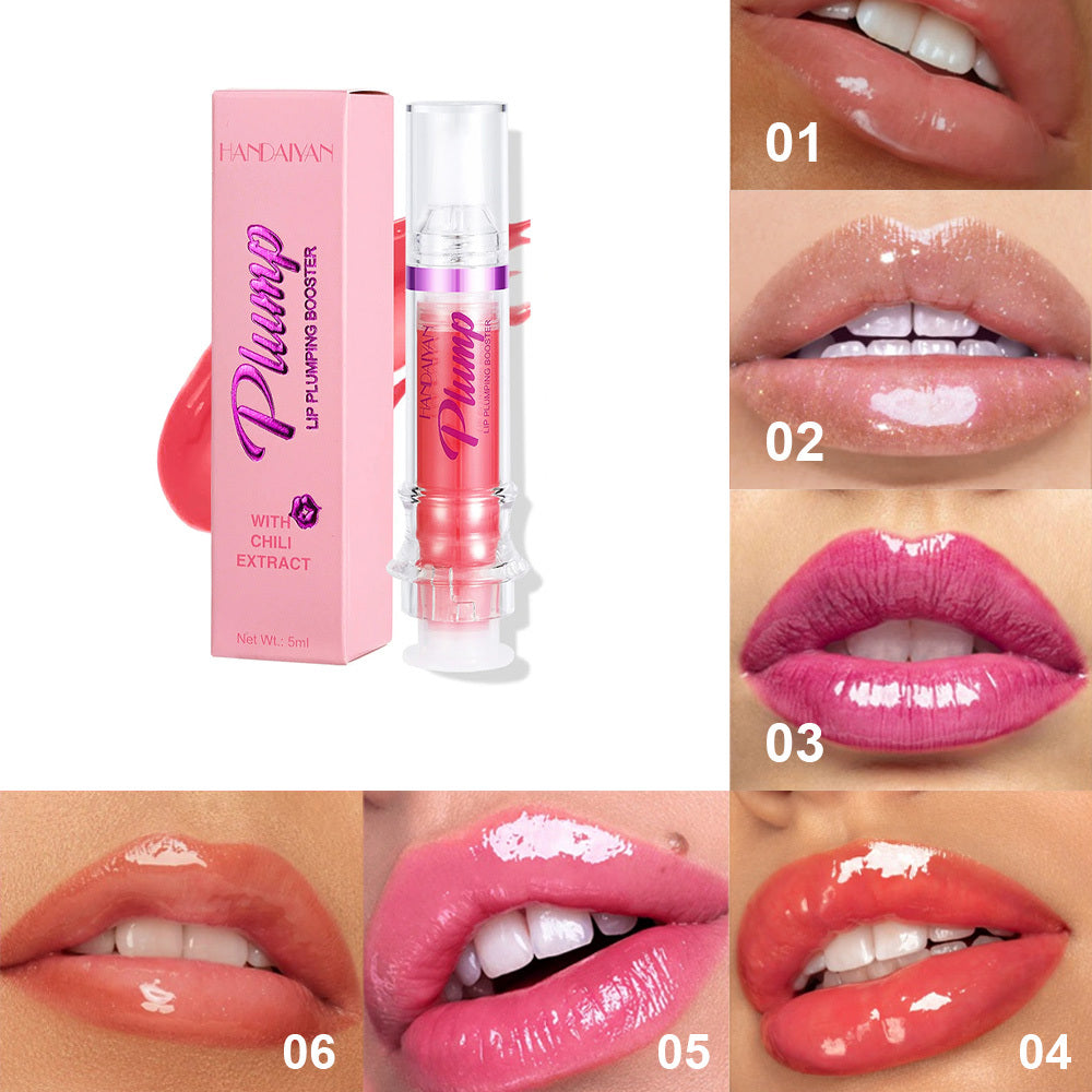 New Tube Lip Rich Lip Color Slightly Spicy Lip Honey Lip Glass Mirror Face Lip Mirror Liquid Lipstick - Novair-product name
