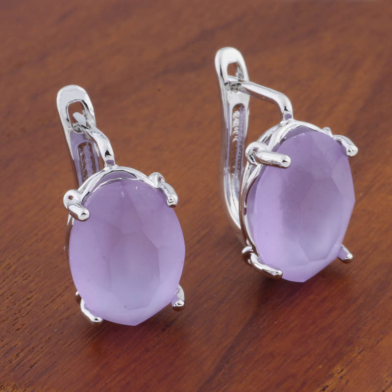 Romantic Retro 1014 Oval European And American Ear Clip - Novair-product name