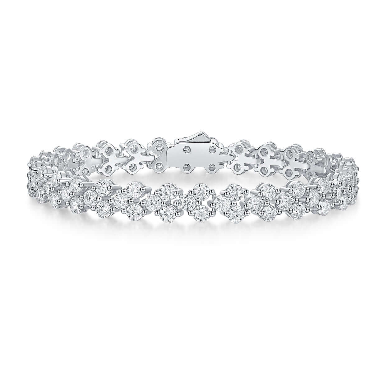 Kanong Luxury Fashion Mossan Diamond S925 Silver Bracelet - Novair-product name
