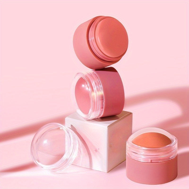 Round Blush Cream For Women's Single-color Nude Makeup, With Long-lasting Color, Natural Matte Finish And Enhanced Complexion - Novair-product name