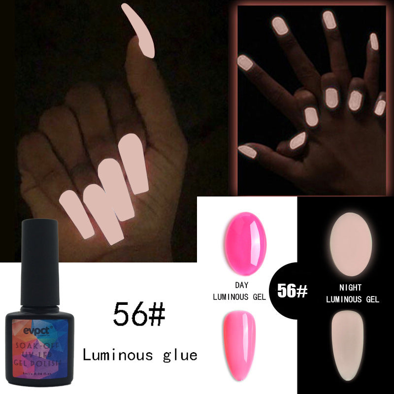 6 Colors Luminous Glue Phototherapy Nail Glue UV Polish - Novair-product name